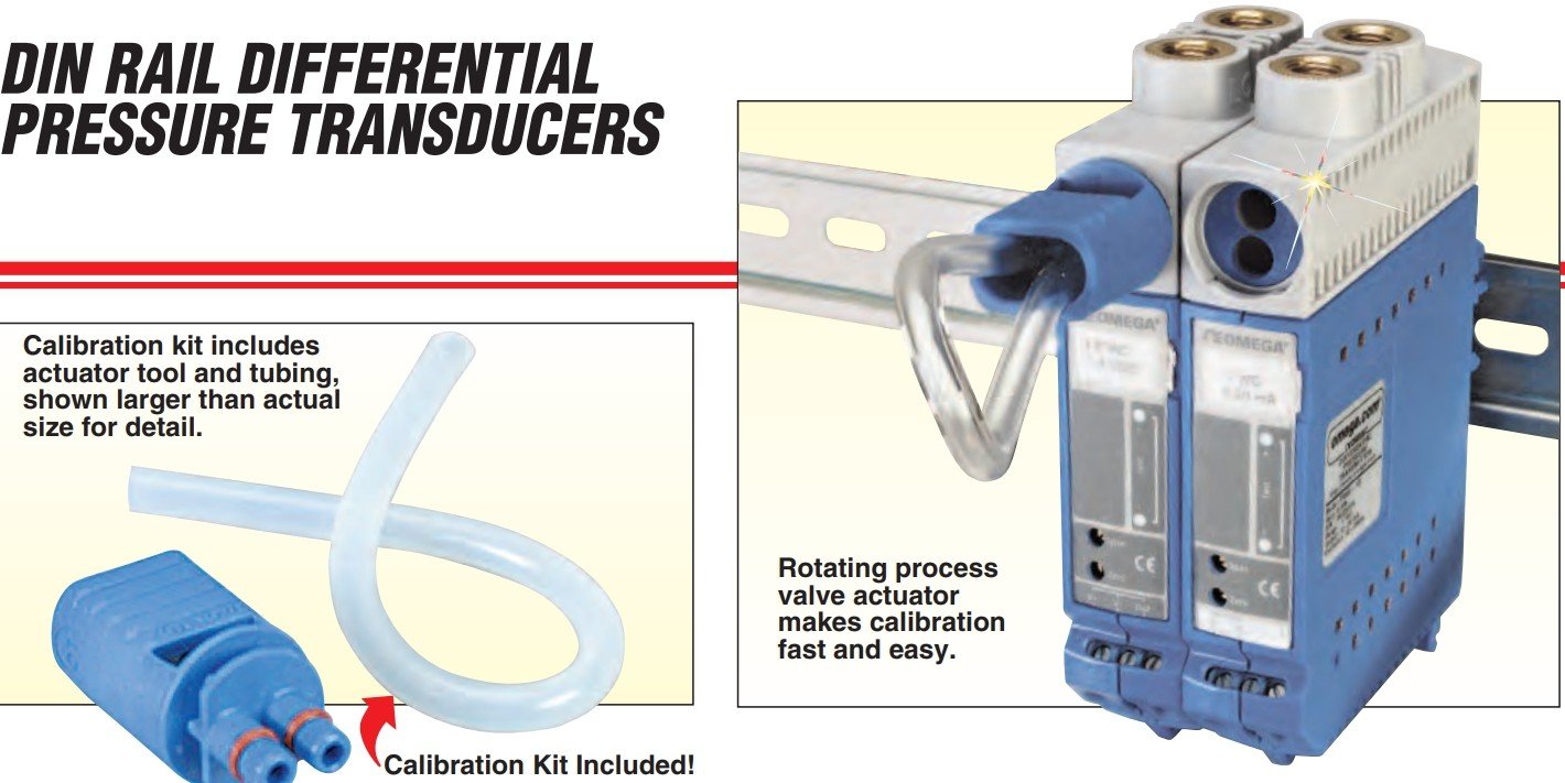 美国OMEGA DIN导轨低差压变送器