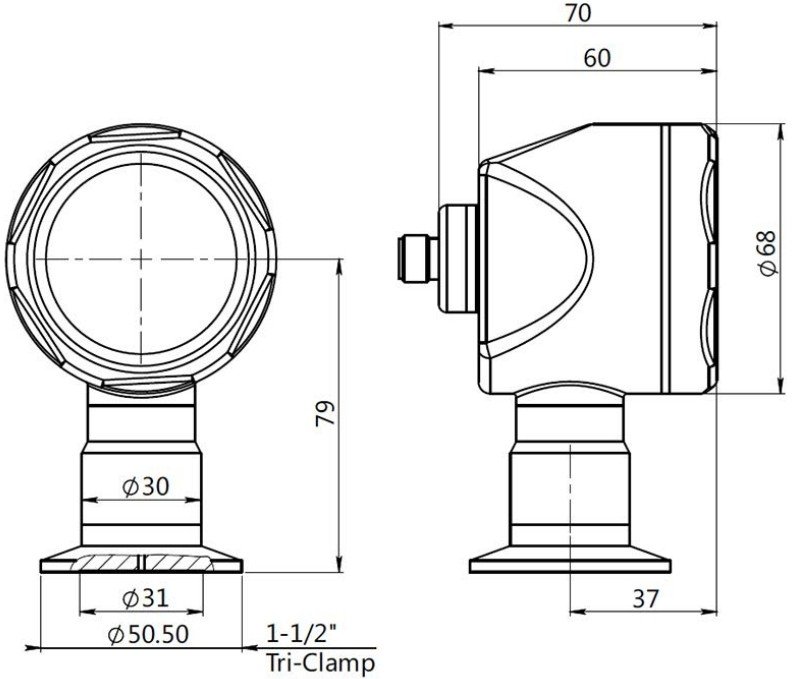 美国OMEGA带显示屏的卫生级压力变送器