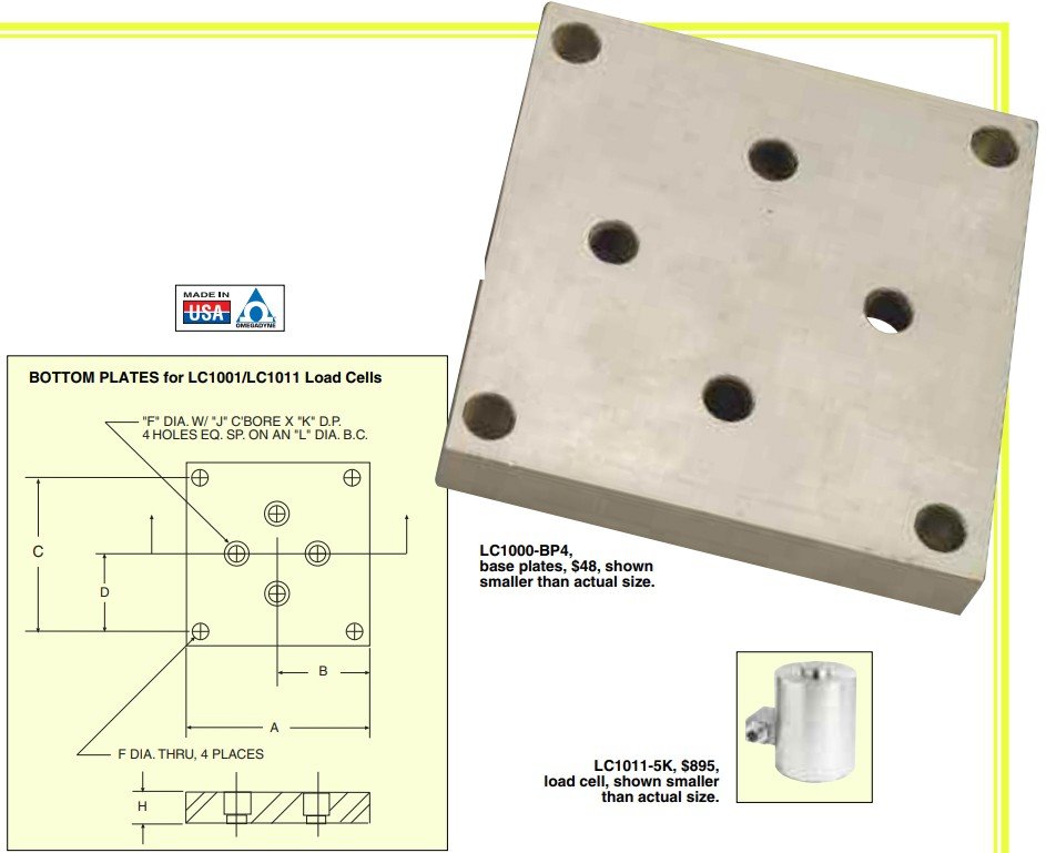 美国OMEGA称重传感器安装板
