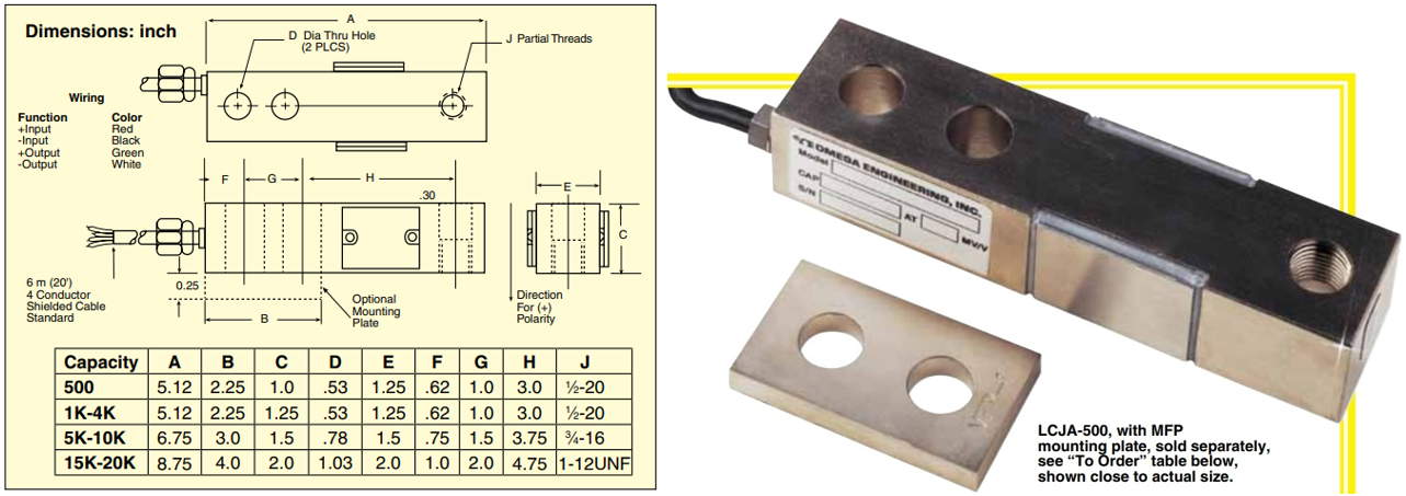 美国OMEGA剪切梁称重传感器