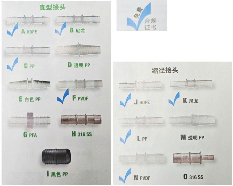 美国Masterflex直型倒刺接头