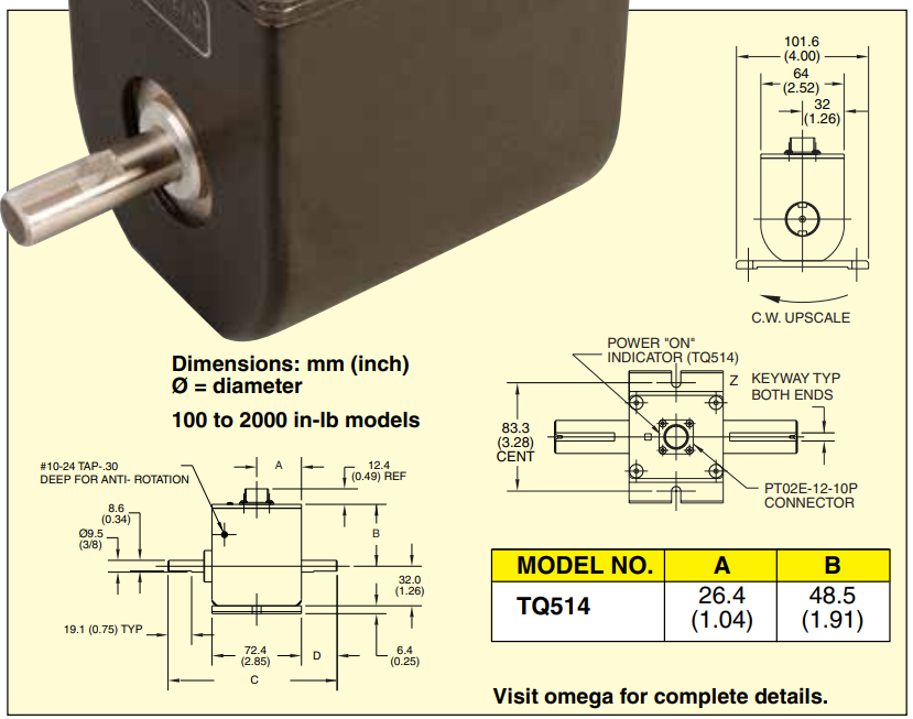 美国OMEGA数字旋转扭矩传感器