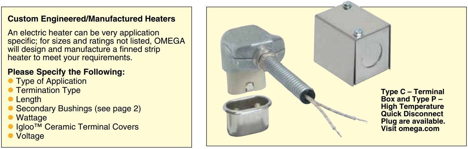 美国OMEGA陶瓷绝缘翅片带状加热器