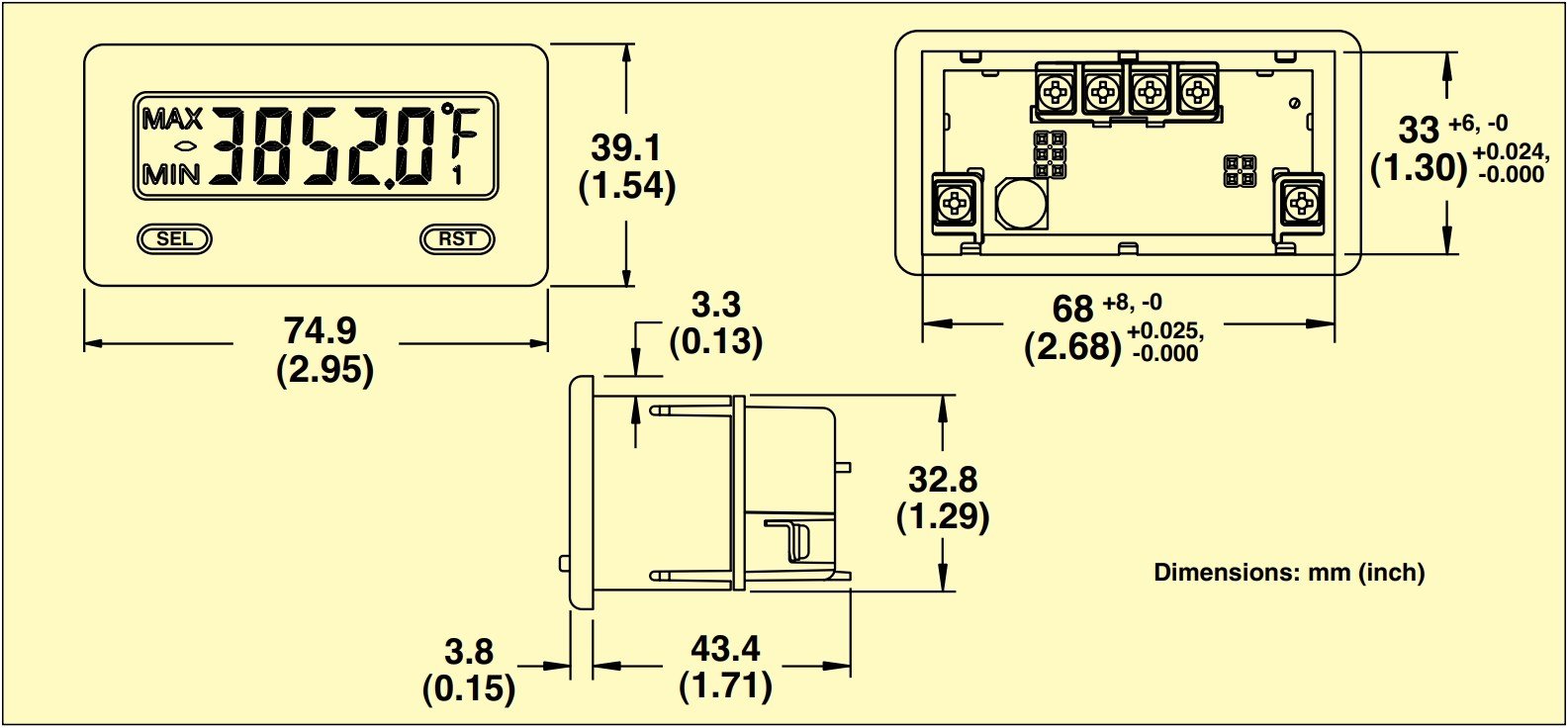 美国OMEGA温度、过程、电压和电流数字显示面板