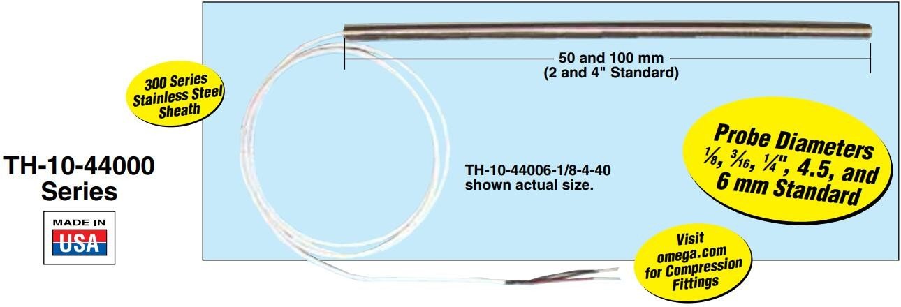 美国OMEGA通用型热敏电阻探头