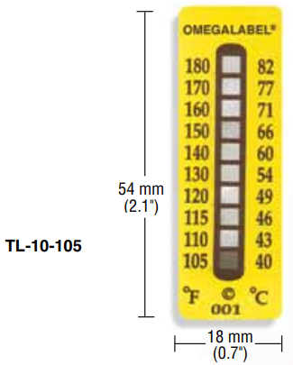 美国OMEGA不可逆温度标签