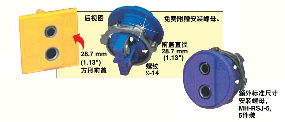 美国OMEGA圆孔式面板插座