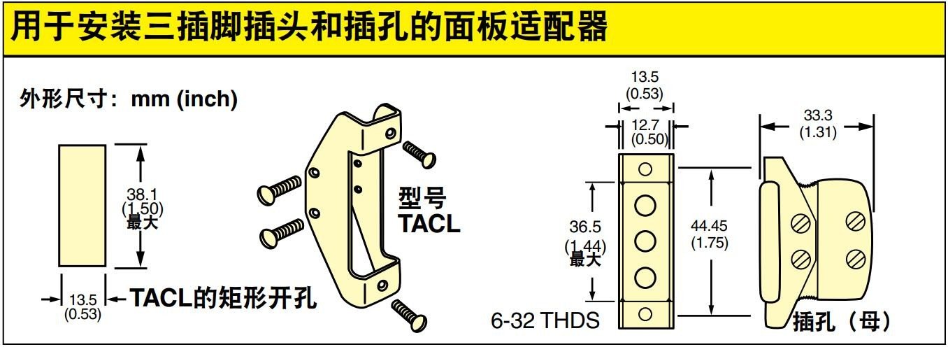 美国OMEGA三插脚标准热电偶插头插座