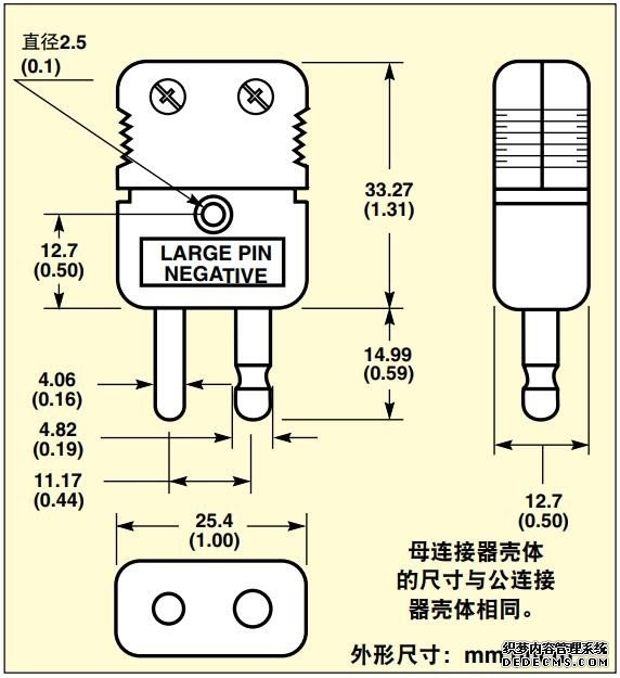 美国OMEGA实心插脚标准热电偶插头插座OGP系列