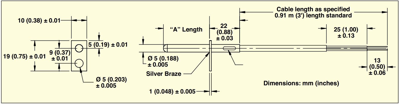 OMEGA用于烤箱或炉膛测量的高温热电偶传感器