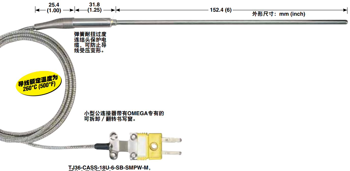 美国OMEGA过渡连接探头TJ36-SB_CHB系列