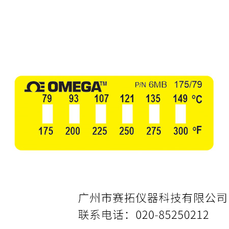 美国OMEGA不可逆型OMEGALABEL温度监测片6MA