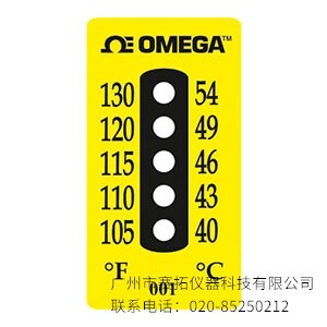 美国OMEGA不可逆测温标签，具有5个温度点
