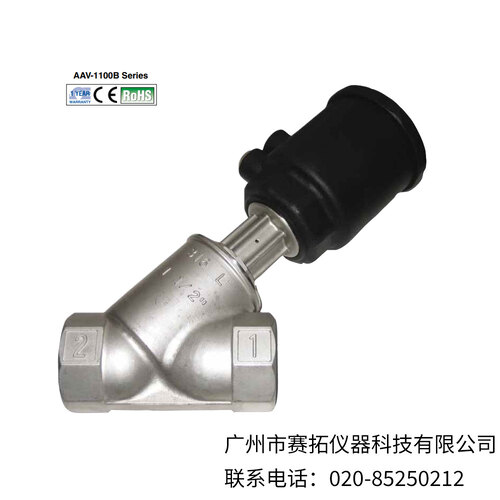 美国OMEGA常闭不锈钢双向气动角座阀AAV-1100B系列