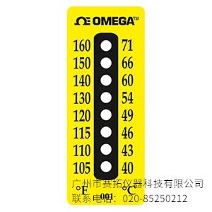 美国OMEGA不可逆测温标签,具有8个温度点TL-8