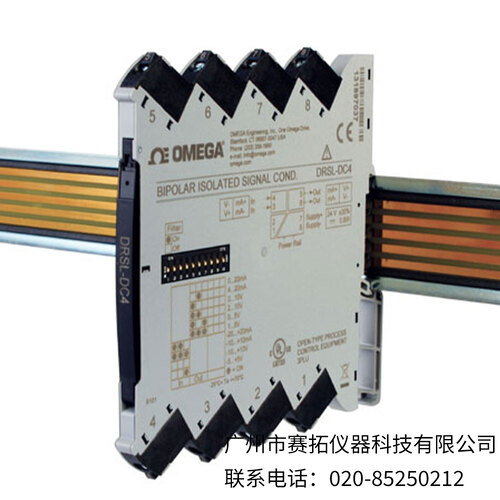 美国OMEGA双极隔离式DIN导轨式信号调节器DRSL-DC4