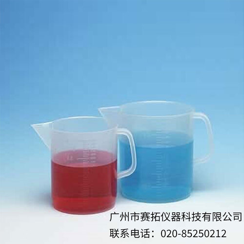 美国Cole-Parmer带手柄的低型聚丙烯烧杯61000-42
